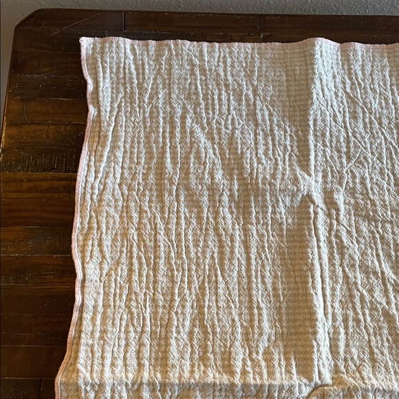 Hearth & Hand Cream Towel with Pink Trim - Picture 7 of 10